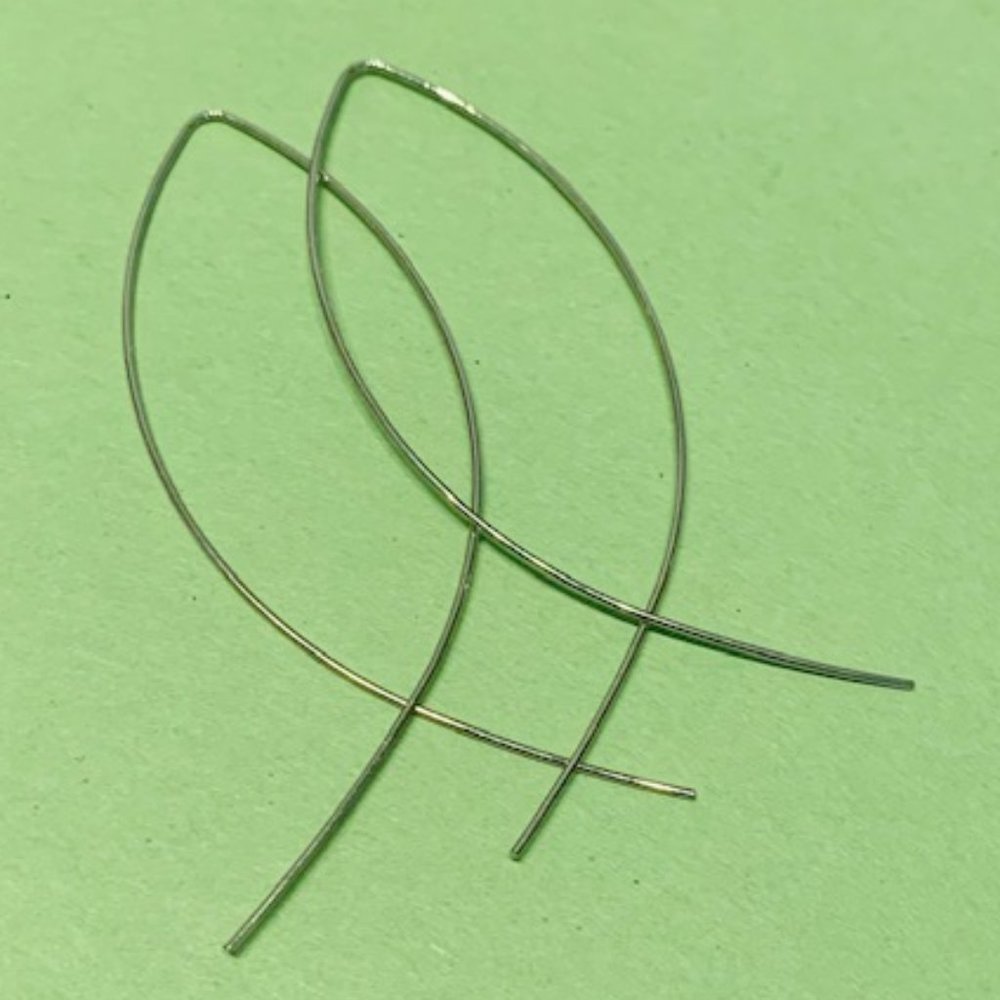 Abstract wire fish earrings - Like new